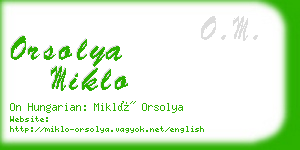 orsolya miklo business card